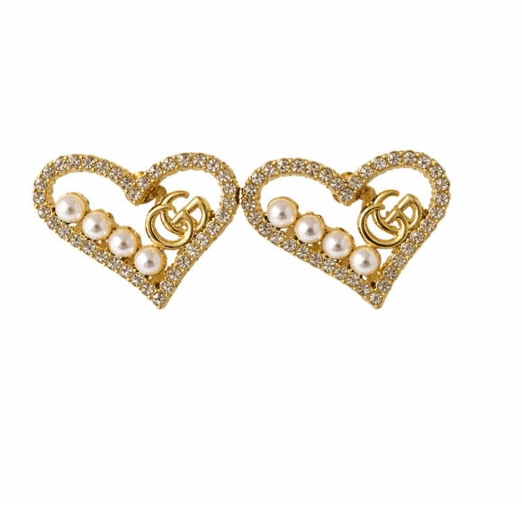 Gucci Jewelry - Gucci stud heart earrings